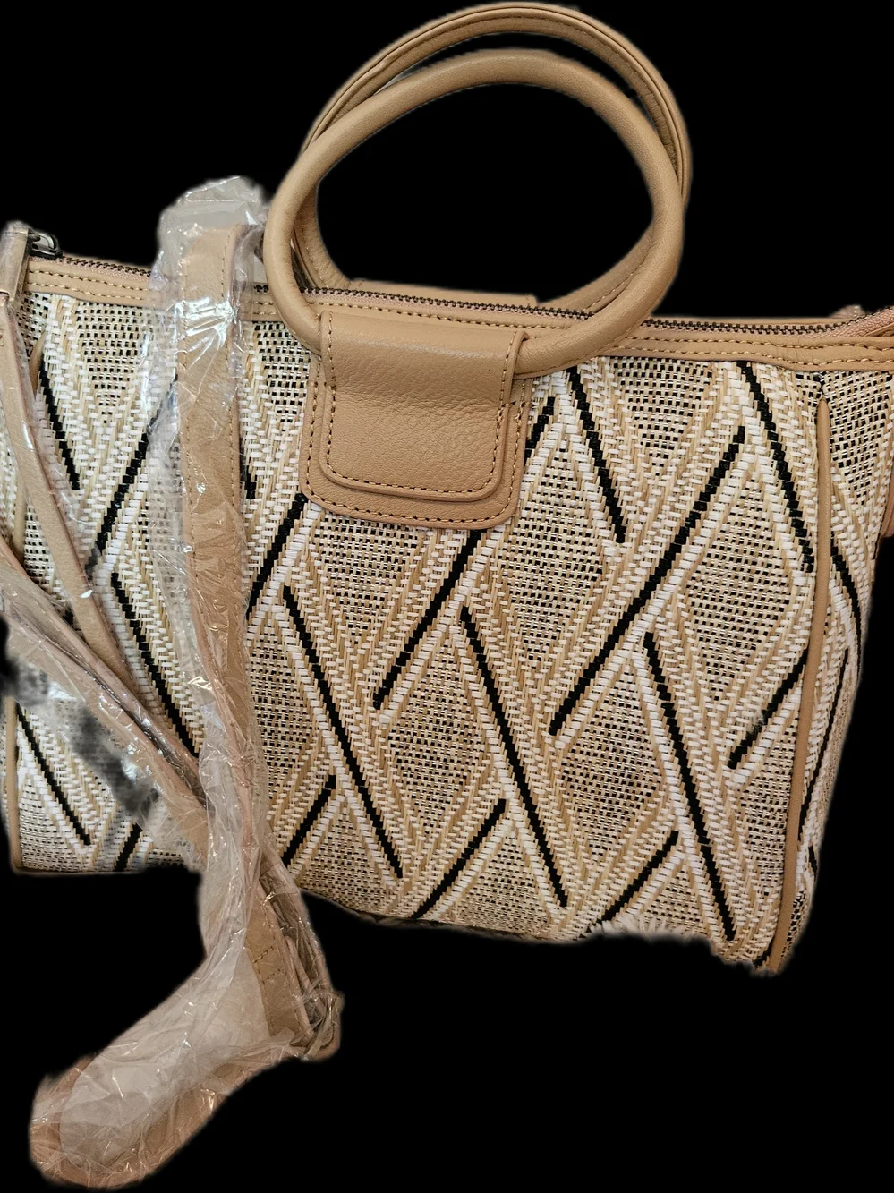 HOBO✨️Sheila Woven Satchel Top-Handle Bag